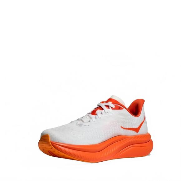 NEW HOKA men\'s mach 6 running shoes in frost/lava main image 7